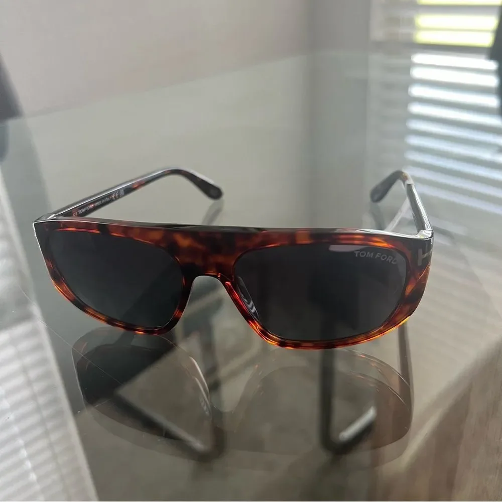 TOM FORD Rectangular Frame Sunglasses in Havana, NWT